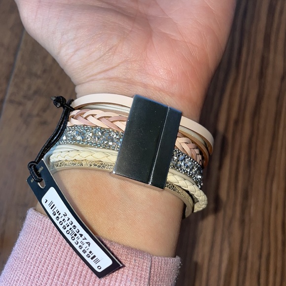 Coco + Carmen | Women's Pink & Tan Bracelet | 8" - Picture 5 of 7